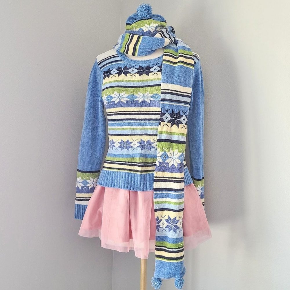 Vintage 1990's 3 Piece Matching Winter Sweater Set